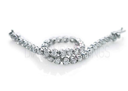 Silver Plated CZ Studded Tennis Bracelet